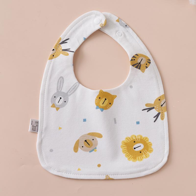U-Shaped Pure Cotton Bib - Super Soft, Waterproof, Adjustable for Newborns, Ideal for Autumn/Winter
