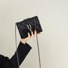 Womens Mini Square Crossbody Bag With Chain Strap Soft PU Leather Daily Use Street Style Small Shoulder