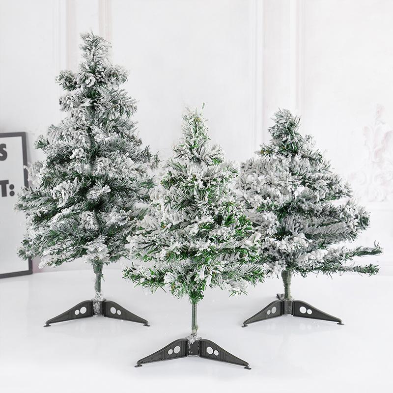 1Pcs Artificial Christmas Tree with Snow White Snow Pine Fir Xmas Tree Home Party Garden Decor New Navidad Favors Gift