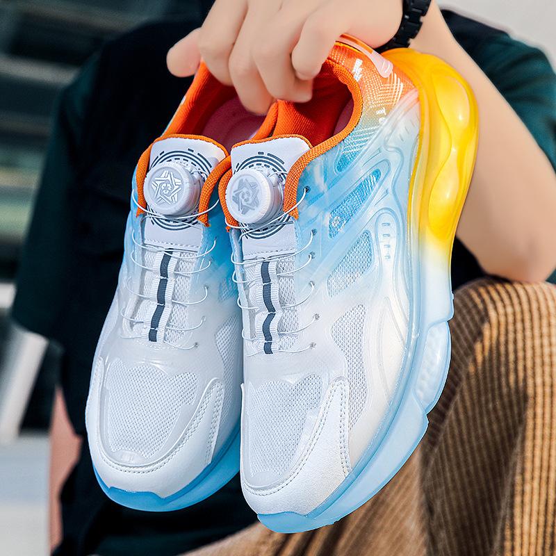 Sneakers Herren Drehende Knöpfe Außenhandel Übergröße Papa-Schuhe Paar Laufschuhe Mecha-Schuhe Herrenschuhe Fabrikdirektverkauf