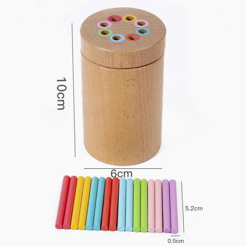 

Non-Toxic Children S Wooden Magnetic Color Stick Classification Box Teaching Aid Color Cognition Matching Game Educational Toys For Kids