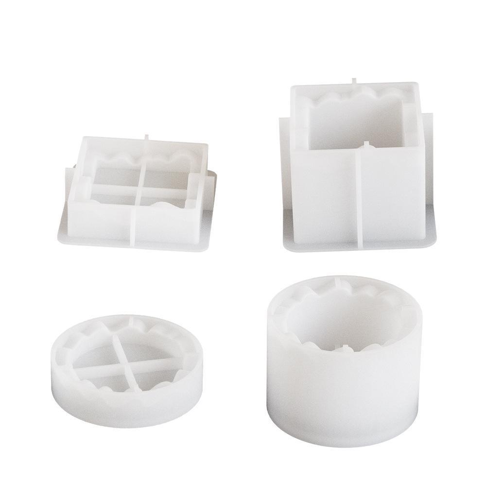 DIY Square Round Irregular Splicing Storage Jar Resin Mold Aromatherapy Plaster Candle Cup Silicone Mold