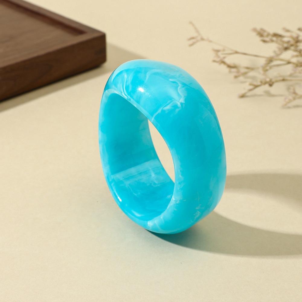 Minority Design Irregular Wide Bracelet Dopamine Geometric Hand Ring Simple Acrylic Bangle  Women