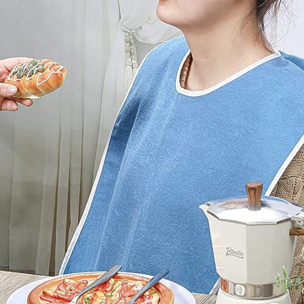 Washable Adult Bibs Stain Resistant Senior Citizens Bibs Saliva Towel  Feeding Nursing