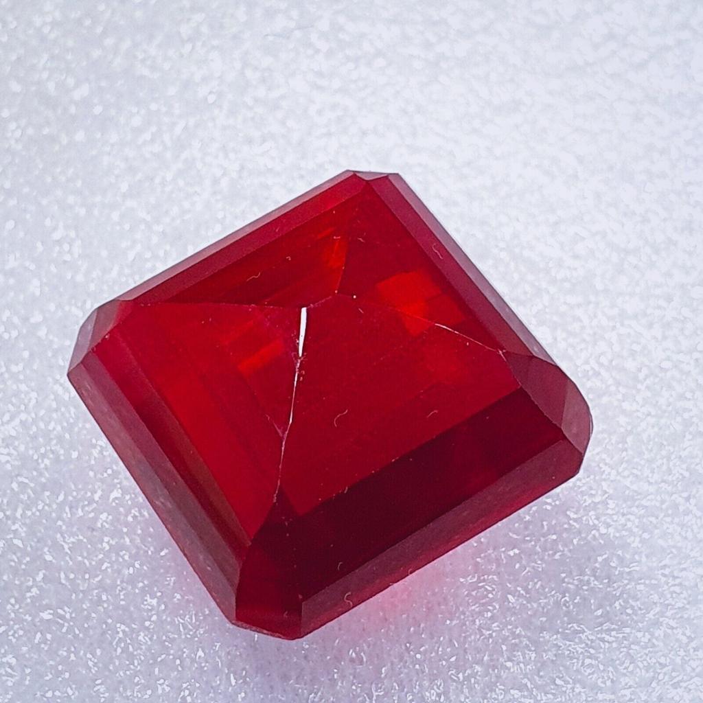 AAA Natural Blood Red Mozambique Ruby Loose Emerald Cut Gemstone 68 Ct P454