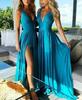 European & American Women's Deep V Bridesmaid Sling Dress