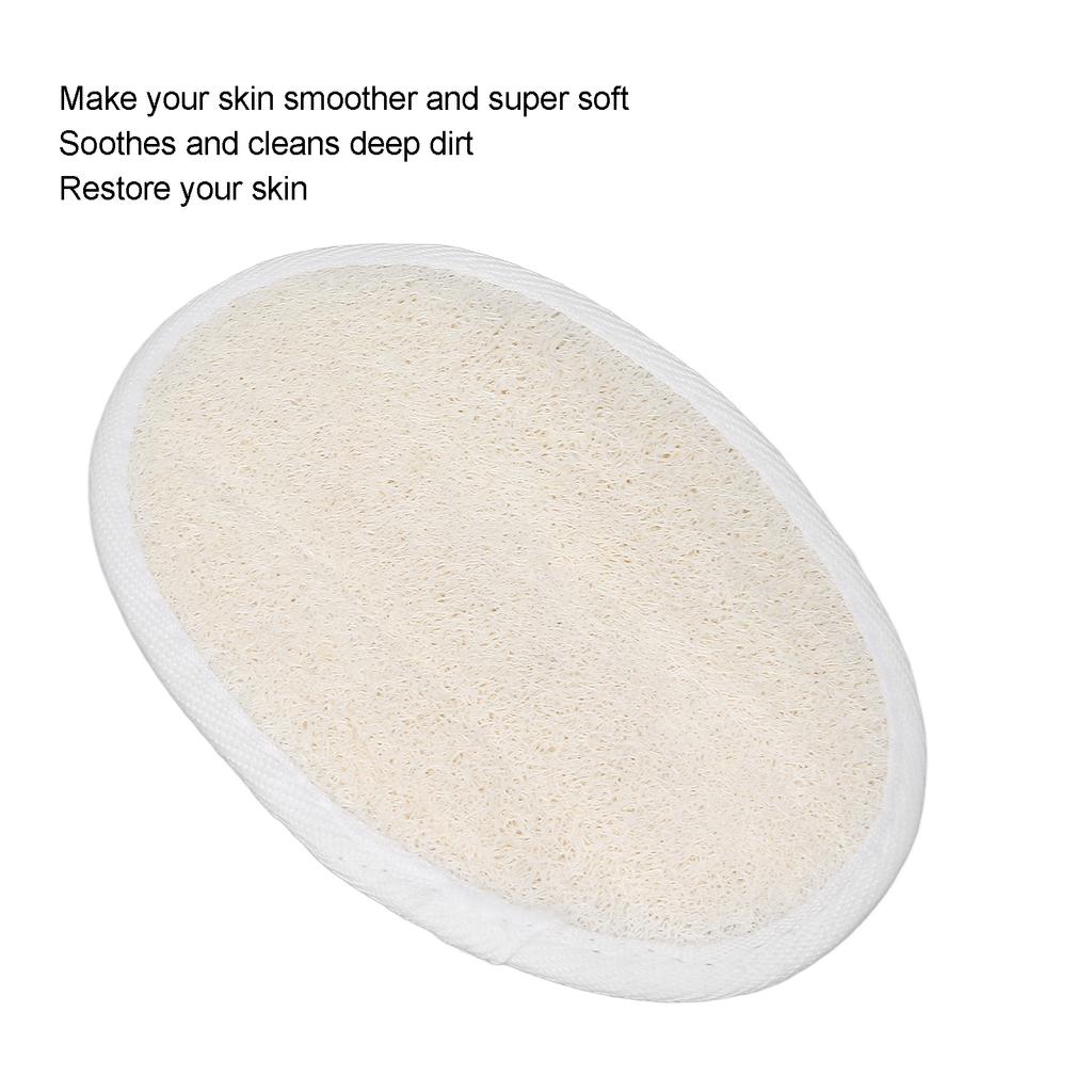 Loofah Pad Exfoliating Cleaning Soft Bathing Sponge Scrubber with Elastic Band for Facial Body
