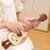 Cute Amuseables Ukulele Plush Toy Kawaii Stuffed Ukulele Doll With Smiling Face Lovely Plushies Soft Musical Instrument