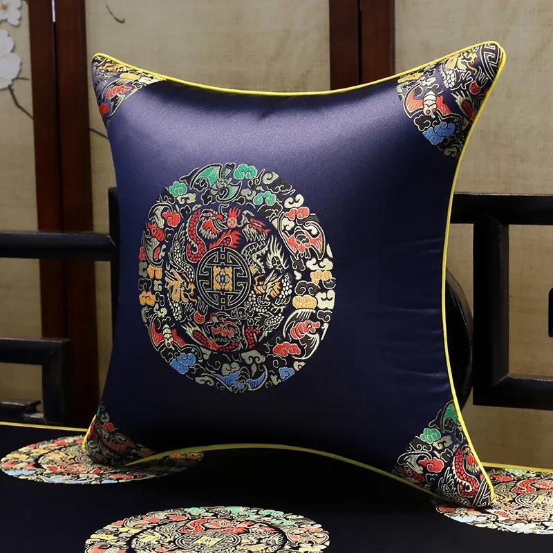 35x50cm/45x45cm Jacquard Plant Bamboo Cushion Cover Chinese Light Luxury Tassels Pillow Covers Decorative Green Black Home Decor