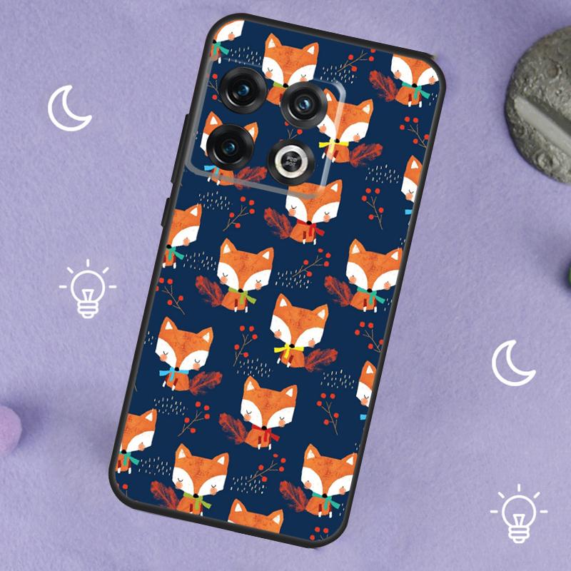 Cartoon Foxes Animal For OnePlus 13T 13R 12R 10R 10T 8T 11 12 13 15 Case For OnePlus Nord 5 CE 2 3 4 Lite N20 N30