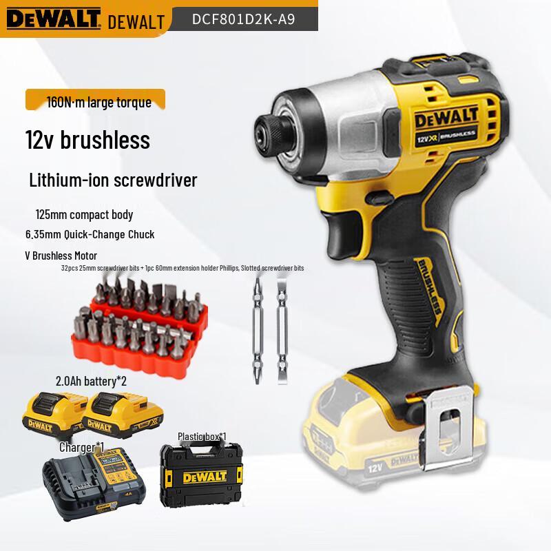 

Dewalt 12V XR Brushless Cordless Compact Impact Driver CN plug (adapter included)