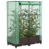 Vidaxl Raised Planter With Greenhouse, Rattan Look, 80X40X123 Cm