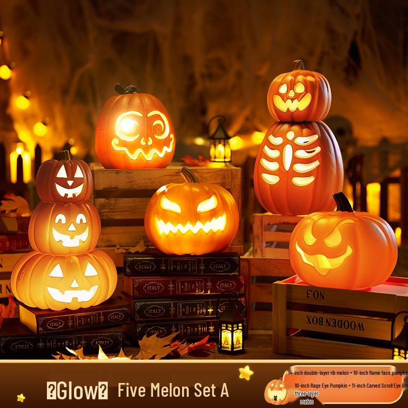 Large Luminous Pumpkin Lantern for Halloween Outdoor Theme Decorations