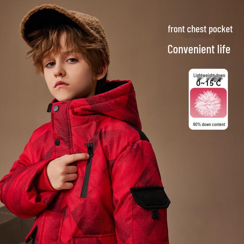 ASK JUNIOR Boys  Thickened 90% Down Winter Jacket 170