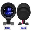 Water Temperature& Voltage Meter Gauge Set 2-In-1 Digital Blue LED Display For 12V/24V Systems In Vehicle Applications