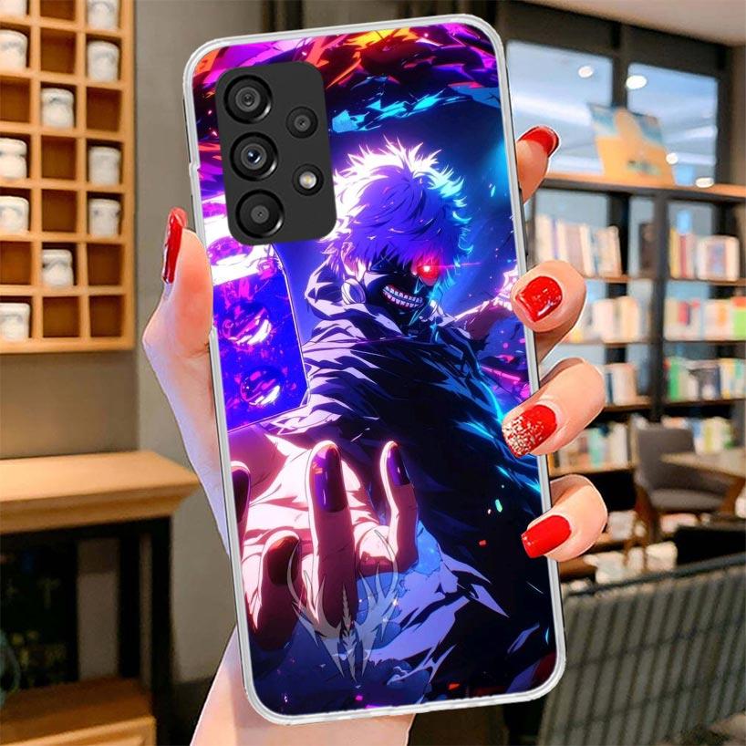 

G-Ghoul Tokyo Kaneki Ken Phone Case For Samsung Galaxy A12 A22 A32 A52 A72 A02S Phone Case Note 20 Ultra 10 S10 Plus A51 A71 A50 Samsung Note 20Ultra