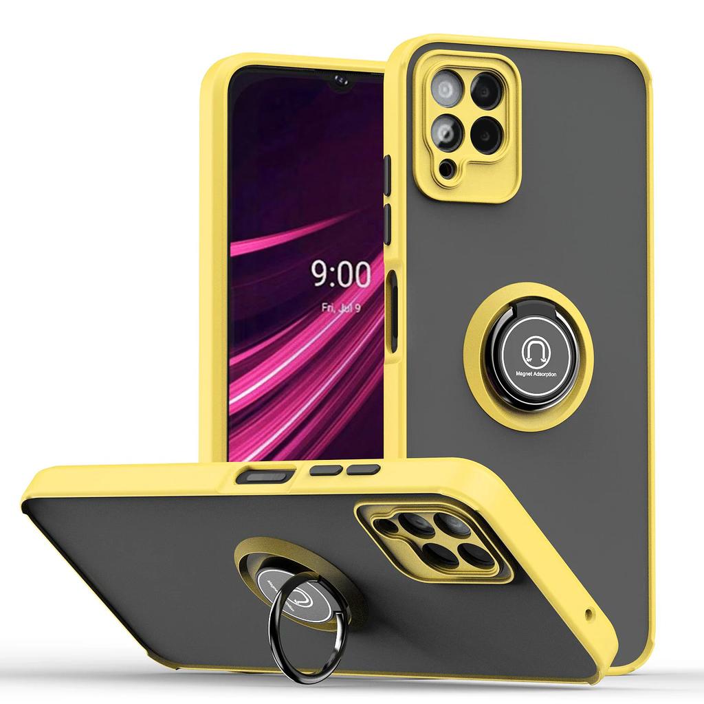 Armor Matte Case For T-Mobile Revvl 6X 6 Pro T Phone 5G Cover Ring Magnetic Holder Stand Shockproof Coque Fundas