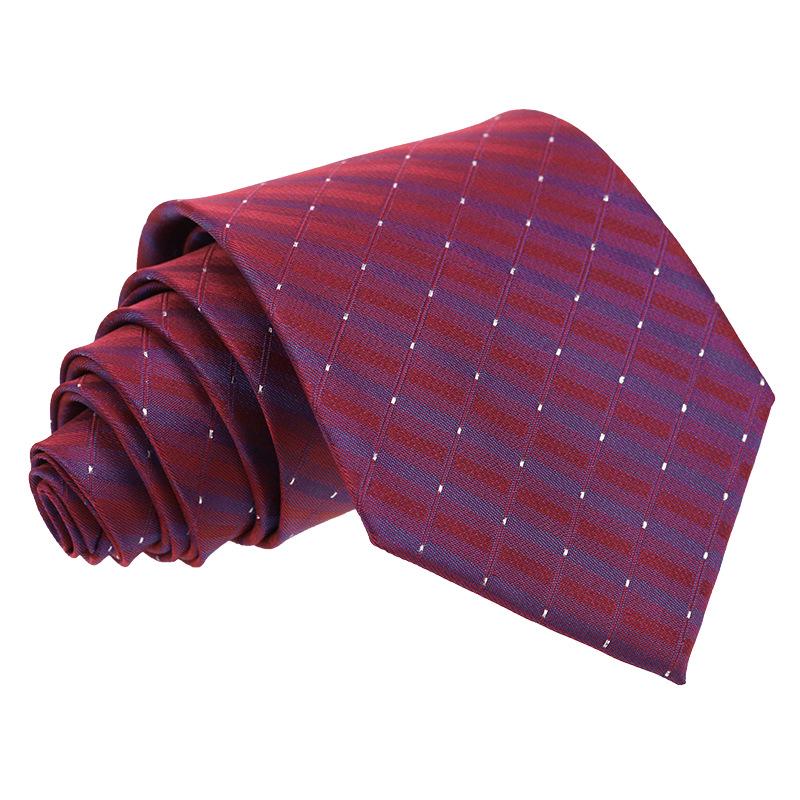 Men's Premium 7.5cm Plaid Polyester Tie for Business, Casual, Wedding, or Best Man Suit.