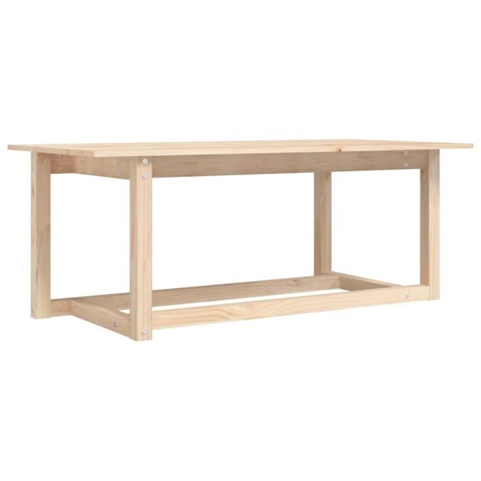 VidaXL Table basse 110x55x45 cm Bois massif de pin 822167