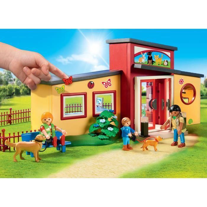 Playmobil 71599 pension des animaux avec soigneurs et enfant, my life, 72 pièces, dès 4 ans
