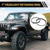 REPAIROCK Compatible with Jeep Wrangler JK 2007-2017, 1 Pair of 7-inch Round Headlight Metal Rings (Left and Right)