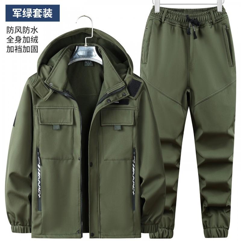 

Charge Suit Overalls Velvet Windproof Waterproof Warm Climbing Clothes Camouflage Cold Proof Outdoor 170 Suggestion 110-120 kg