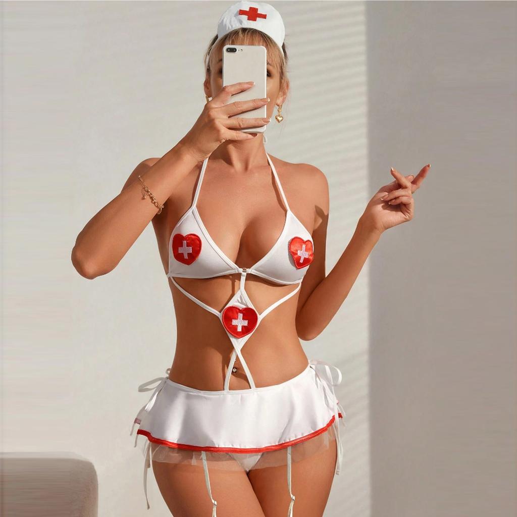 Women's Sleepwear Spaghetti Strap Dress Transparent Sexy Nightgowns Lace Slip Pajamas Sexy Set Lingerie