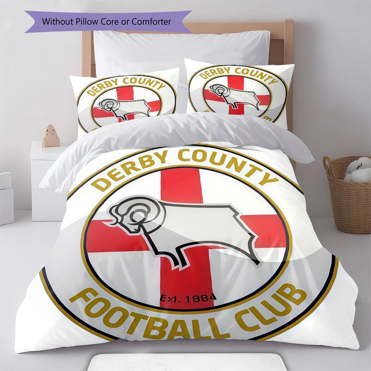 Derby County poster Bedding Quilt Set