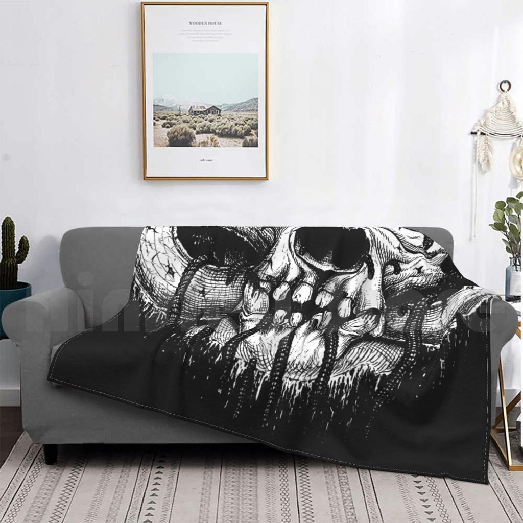 Blanket Metalhead 273 Metalhead Metalheads Badass Skull Bad Ass Skull Heavy Metal Skull Metal