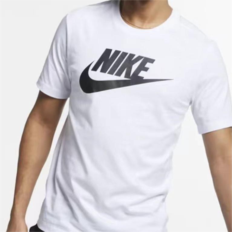 Nike Letter Logo Design Round Neck Pullover Short Sleeve Simple Breathable Mid Waist Drawstring Shorts Casual Sports Suit AR5050-101+DM4742-010