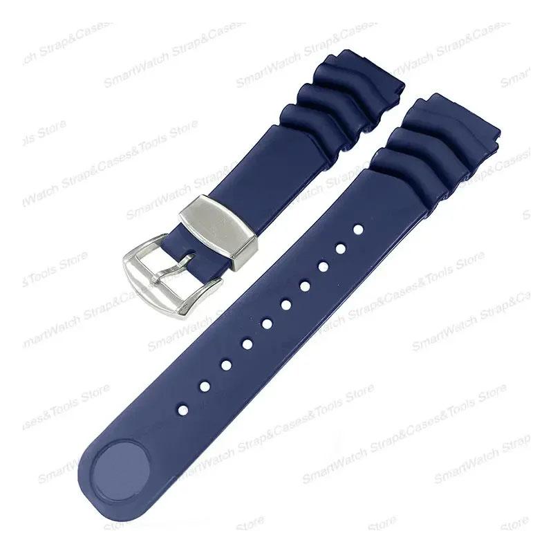 Harzarmband+Metall-Haltebügel-Ring Stahlverschluss für Prospex SPR009 SKX007 SKX009 Wasserdichtes Taucher-Sport-Uhrarmband 20mm 22mm