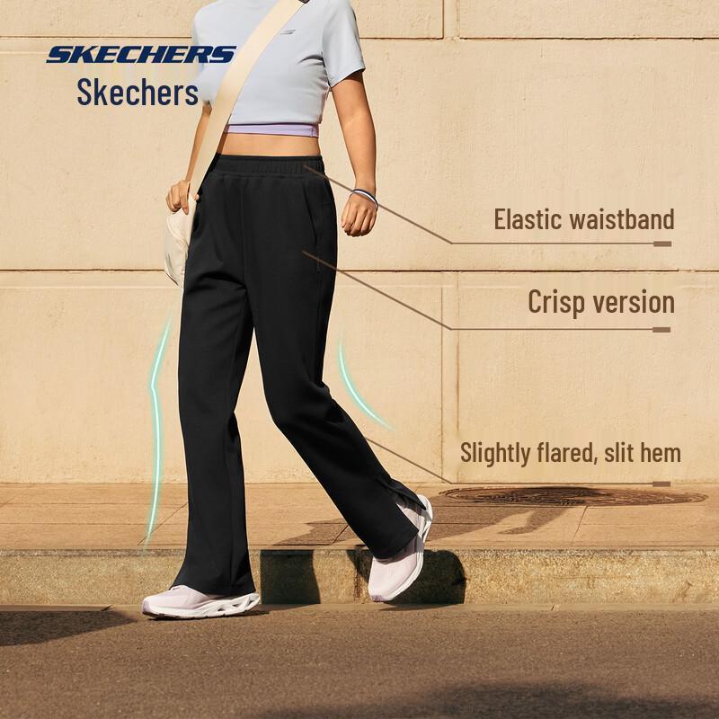Skechers Women's Knit Straight-Leg Casual Sport Pants