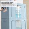 Fabric Clothes Storage Bin Large Capacity Wardrobe Organiser with Dual Zip for Home