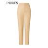 PORTS Women's Deer Velvet Brown Slim-Fit Ankle Pants