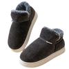 Men's 2025 Closed-Back Cotton Slippers: Thick, Warm, Velvet-Lined, Odor-Resistant Indoor Shoes for Autumn/Winter.