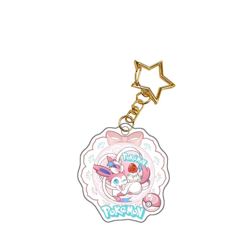 

Pokemon Self Created Acrylic Cake Qikachu Piplup Togepi Sylveon Sprigatito Anime Merchandise Key Ring Pendant Tag