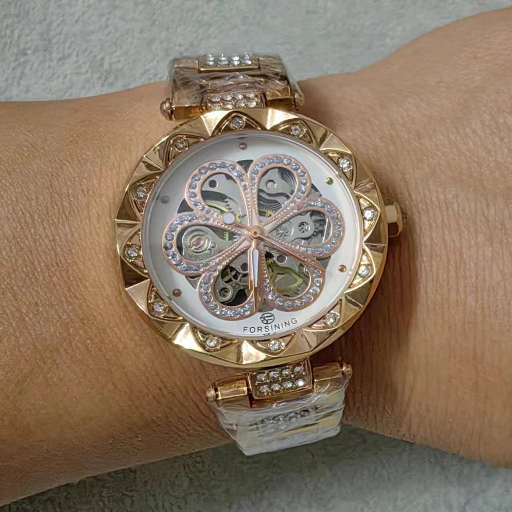 Rose Gold Women's Watch Fashion Bling Casual Quartz Lady Clock Female Crystal Diamond Wristwatces Montre Femme Zegarek Damski