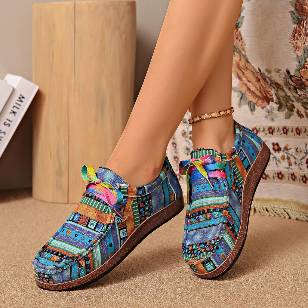 Fashionable European and American Style Flat-soled Low-top Shoes for Women