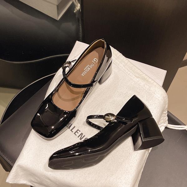 

Fashion Shoes Summer High Heels Sandals Ladies Branded Pumps Square Toe 2025 Mary Jane Sweet Casual Spring African Fashion Latest Retro 35