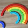 Wood Rainbow Building Blocks Baby Early Learning Instructional  Wooden Toys Colorful Wooden Blocks Toy For Children Kids Gifts