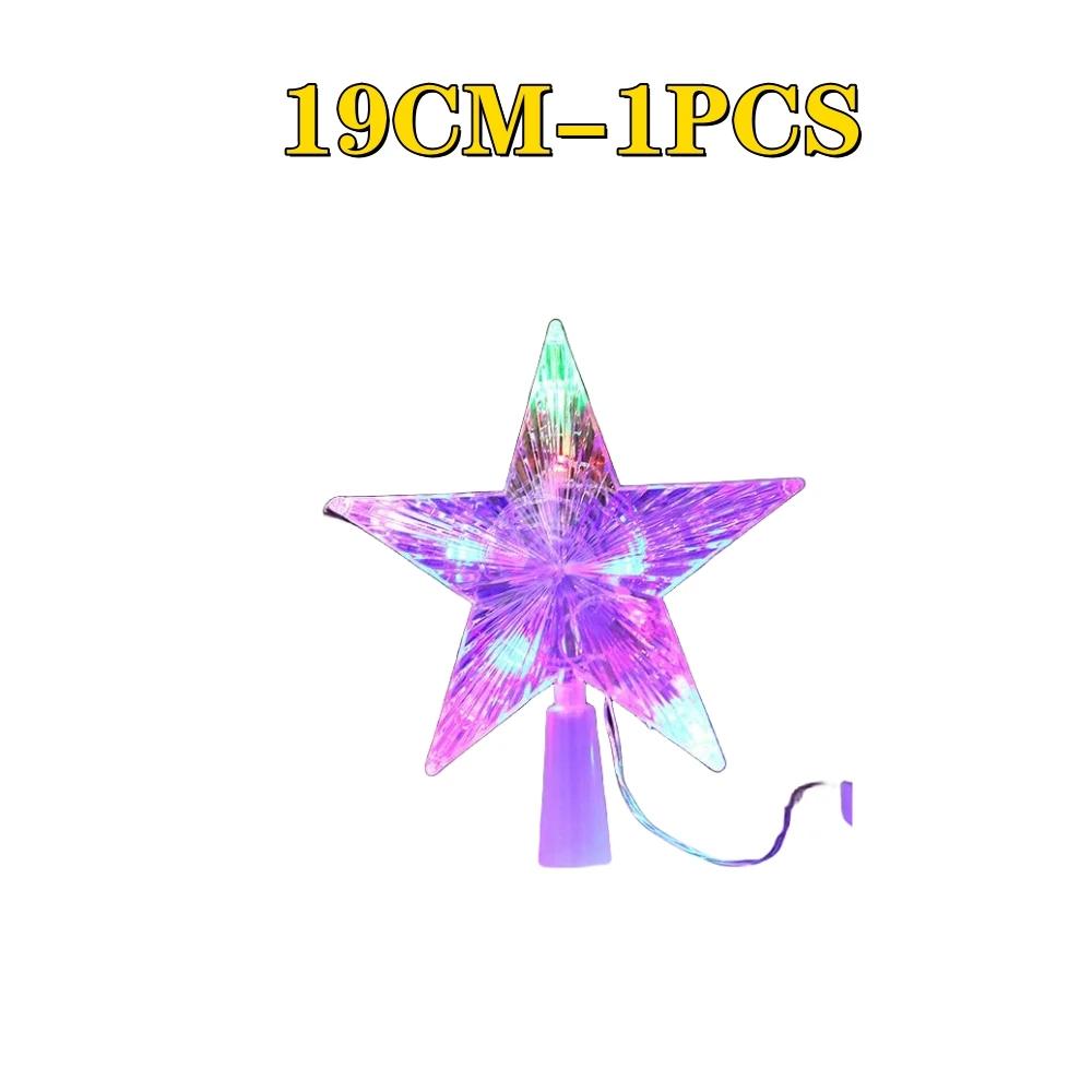 LED Pentagram Christmas Tree Top Lights New Year Decoration Garland Fairy Lights Party Wedding Christmas Decoration
