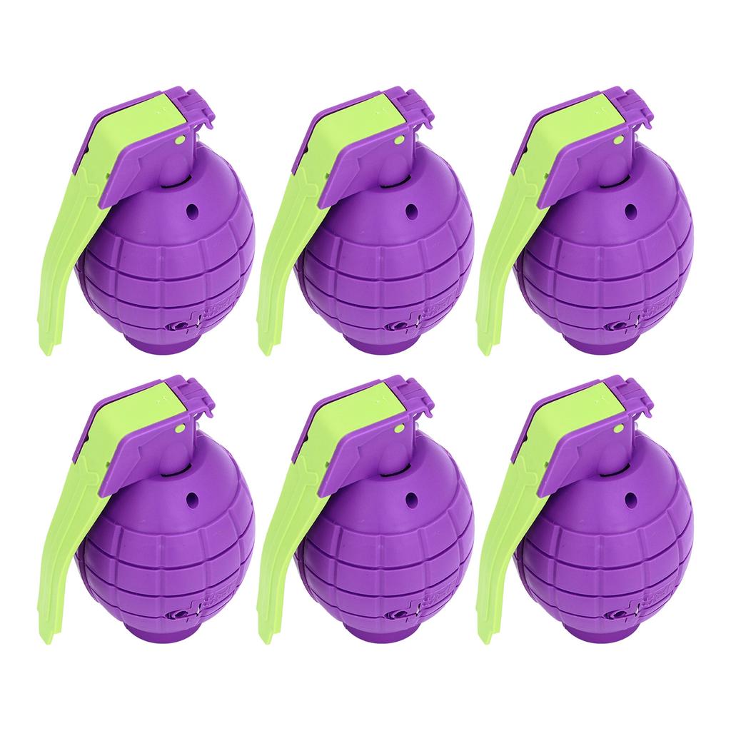 6pcs Kids Toy Hand Grenades Pretend Role Play Plastic Grenades Toys with Realistic Sound Effects