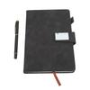 A5 Notebook PU Leather Cover Ribbon Bookmark Ink Proof Thick Paper Ruled Paper Notebook with Pen