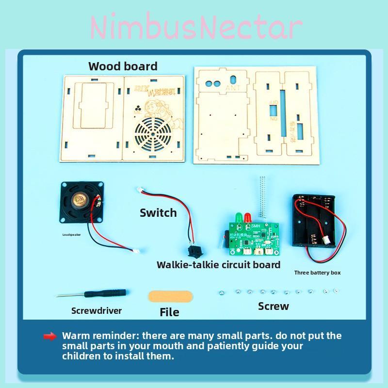 Scientific Experiment Diy Walkie Talkie Model Wireless Calling Stem Kids Craft Set