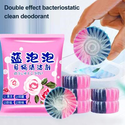 10 Stück Toilettentank-Reinigungstabletten Zweifarbiger automatischer Toilettenreiniger Langanhaltender Deodorant-Duft-Toilettenblock