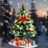 Christmas Theme Party Props Tree Static Window Sticker, Waterproof PVC Decal, Watercolor Snowflake Pattern Stickers Glass Clings for Holiday