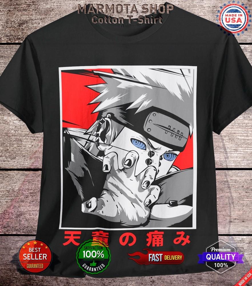 

Рубашка Пейн Наруто Шиппуден Акацуки Нагато Аниме Унисекс Футболка Футболка Все Размеры M