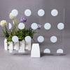 Decorative Privacy Stained Glass Film Roll PET 2 Mil Thick Self-Adhesive Glossy Surface Modern Design White 1.52x30m Home