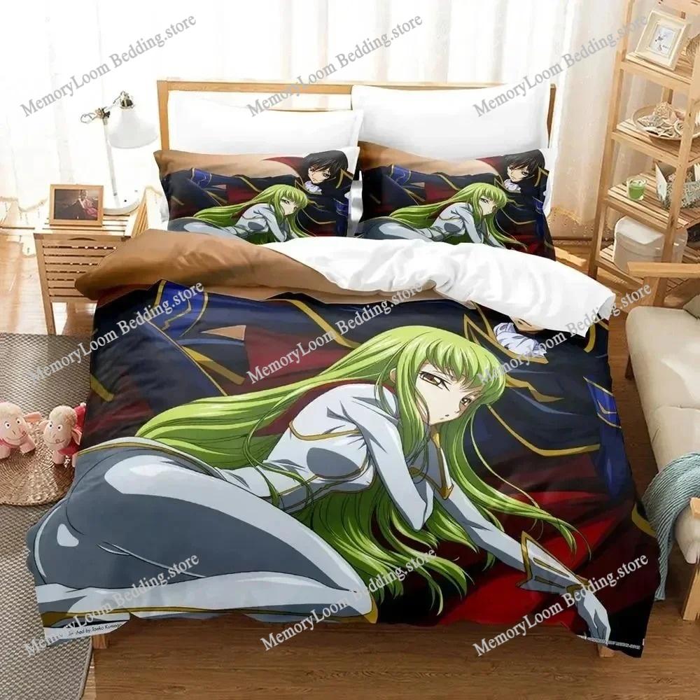 3D Printed Anime CODE GEASS Lelouch Bedding Set Duvet Cover Bedroom Comforter Single Twin King _Size Quilt Cover Home Textiles