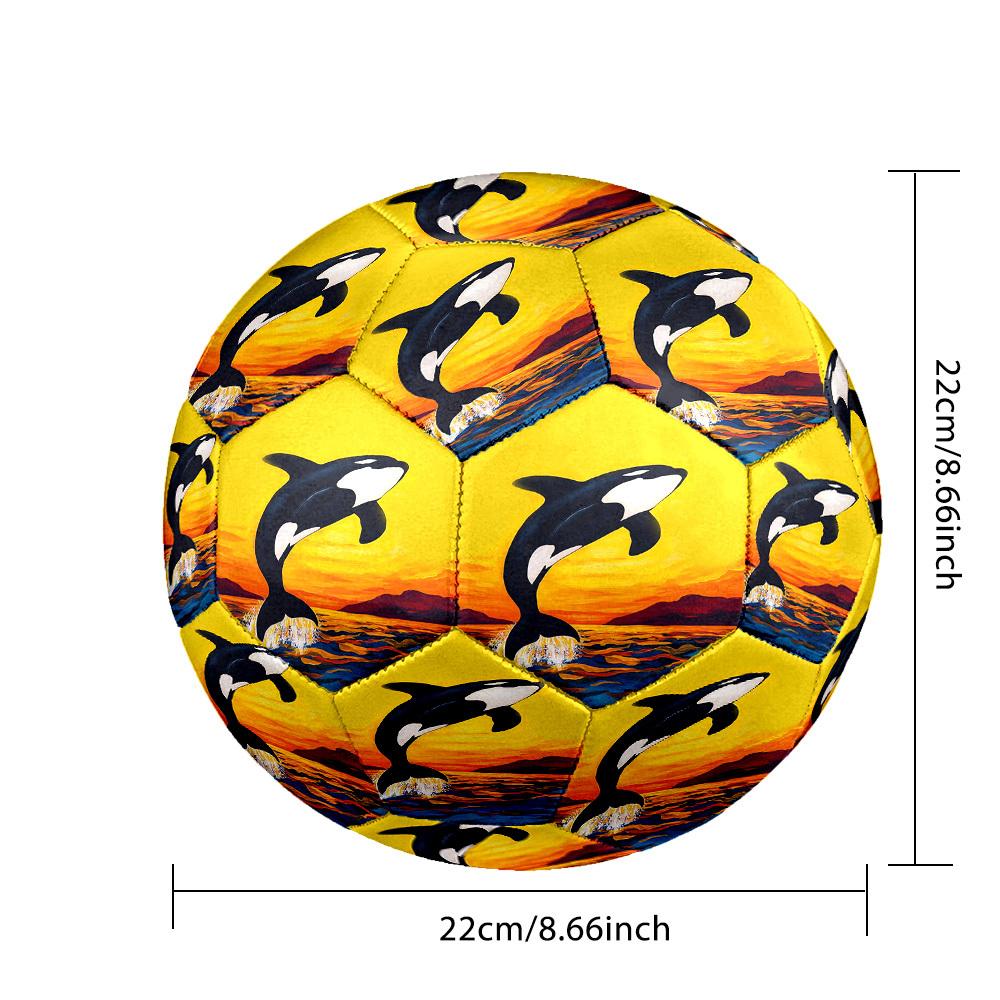 1pc Orca Sunset Size 5 Soccer Ball Professional Match Training Football Indoor &Outdoor Sports Ball Lightweight Durable C65116